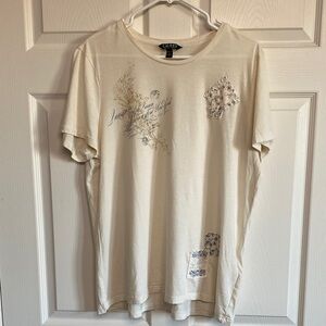 Ralph Lauren Off-White Graphic Short Sleeve Tee